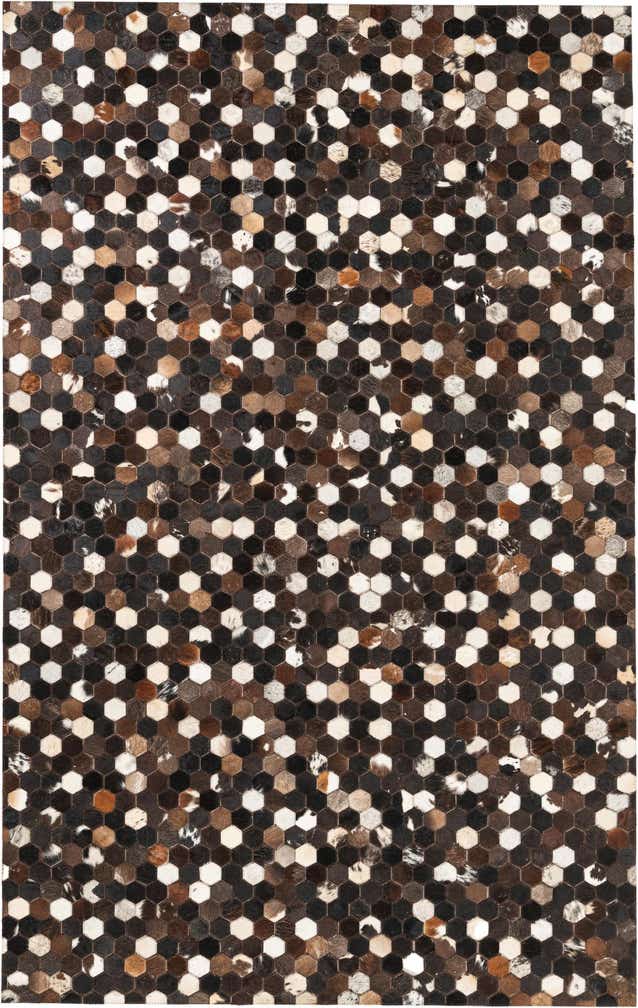 5' x 8' Cowhide Leather Rug