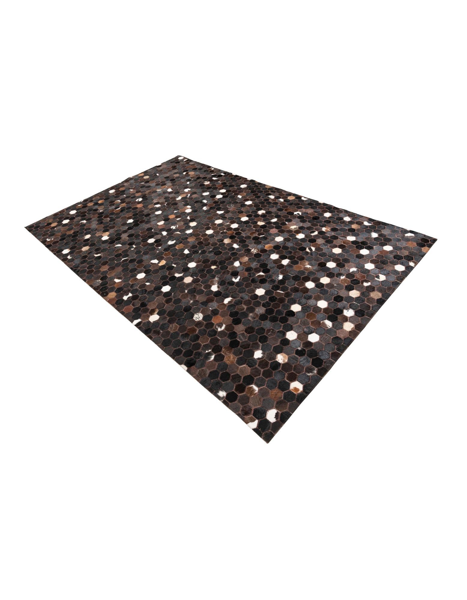 5' 1 x 8' Cowhide Leather Rug