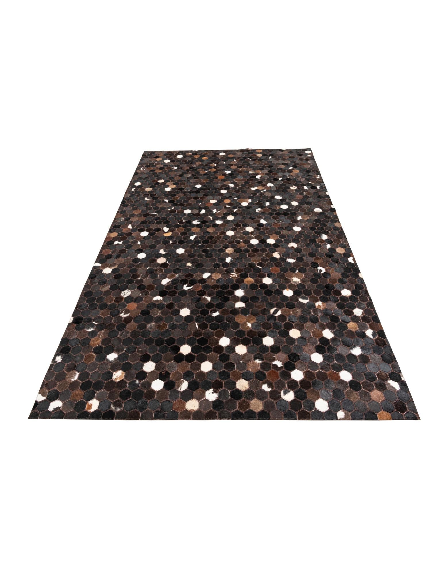 5' 1 x 8' Cowhide Leather Rug