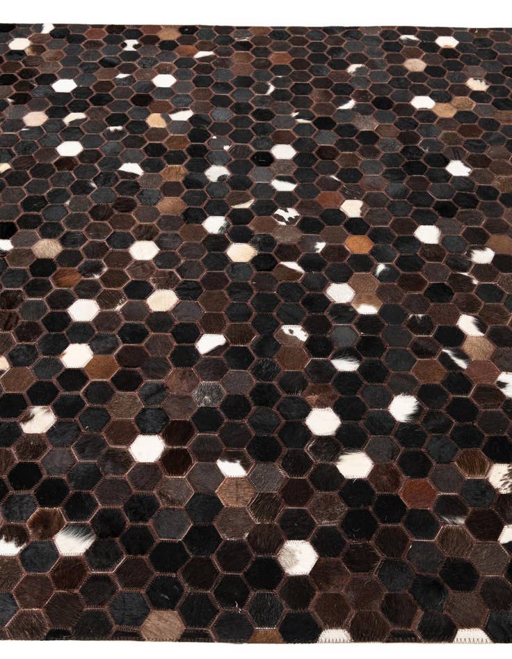 Detail image of 5' 1 x 8' Cowhide Leather Rug