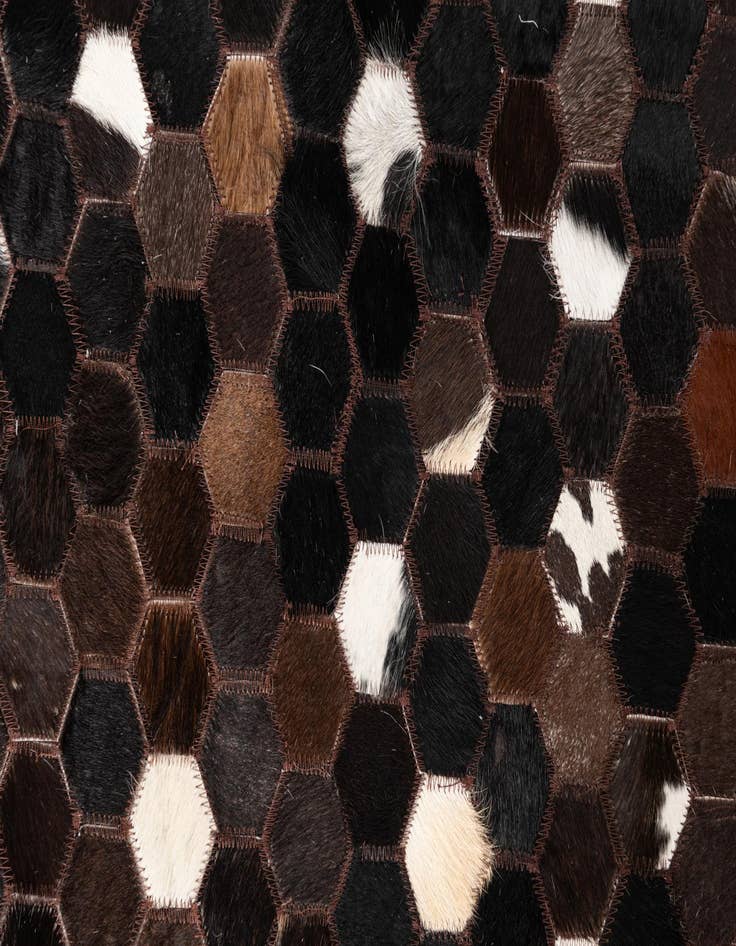 Detail image of 5' 1 x 8' Cowhide Leather Rug