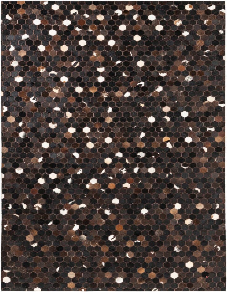 Detail image of 5' 1 x 8' Cowhide Leather Rug