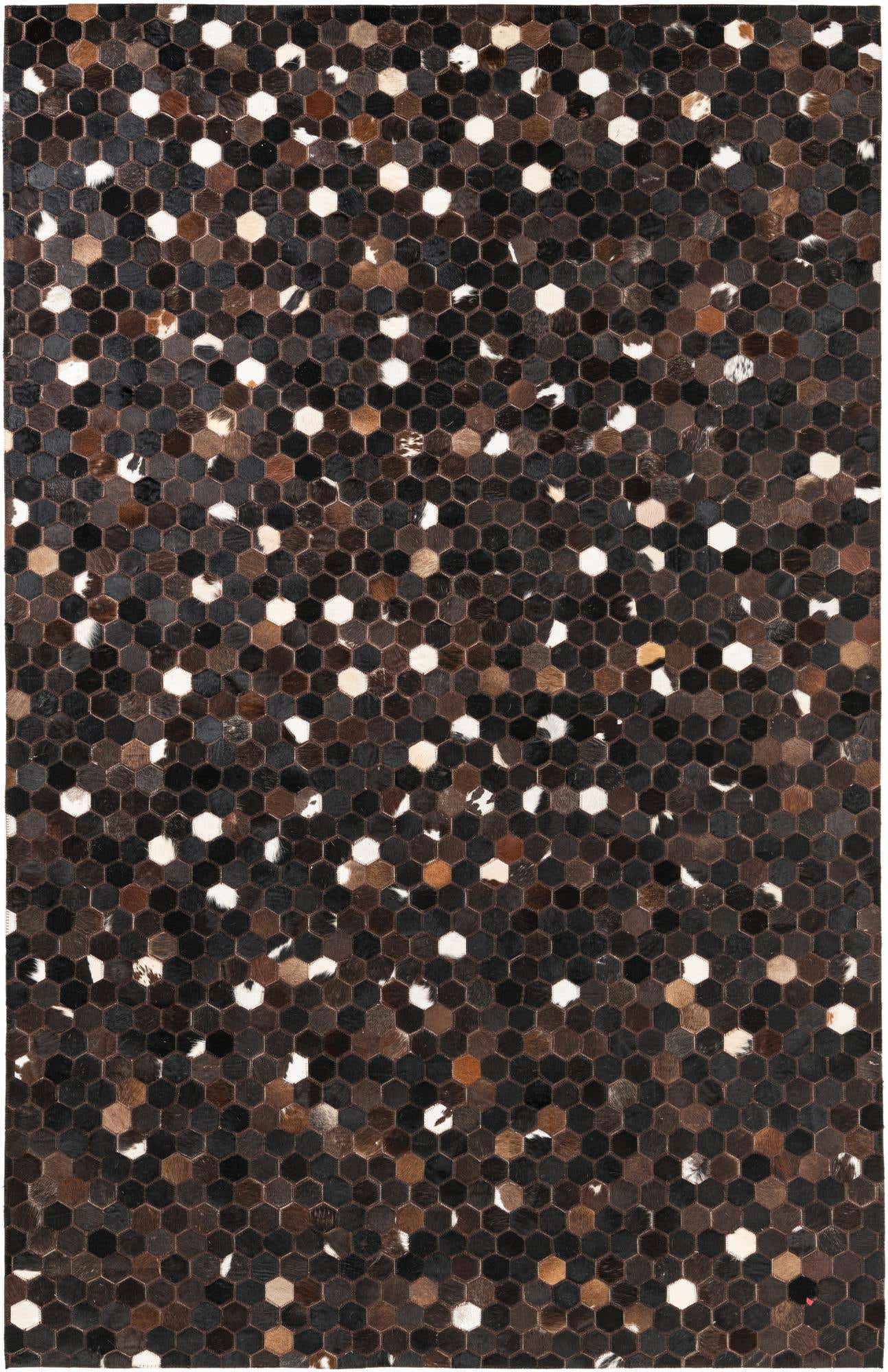 5' 1 x 8' Cowhide Leather Rug