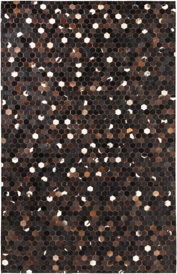Detail image of 5' 1 x 8' Cowhide Leather Rug