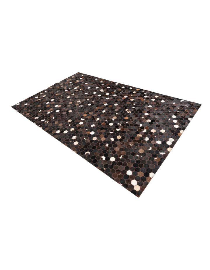 5' 1 x 8' Cowhide Leather Rug