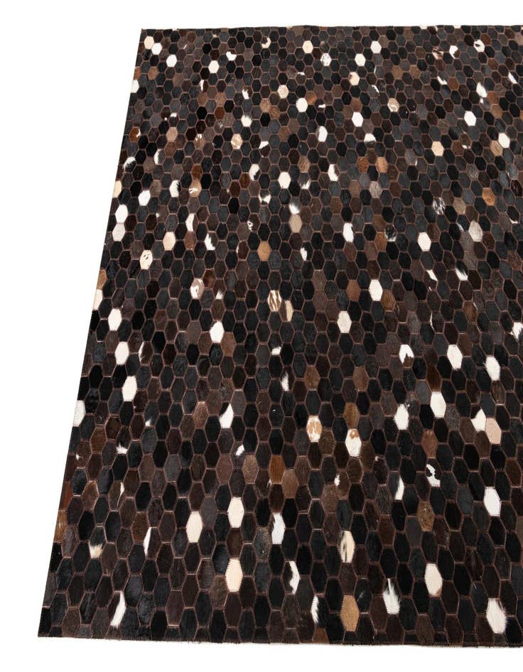 Detail image of 5' 1 x 8' Cowhide Leather Rug