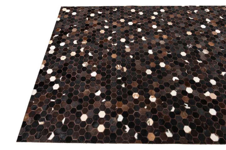 5' 1 x 8' Cowhide Leather Rug