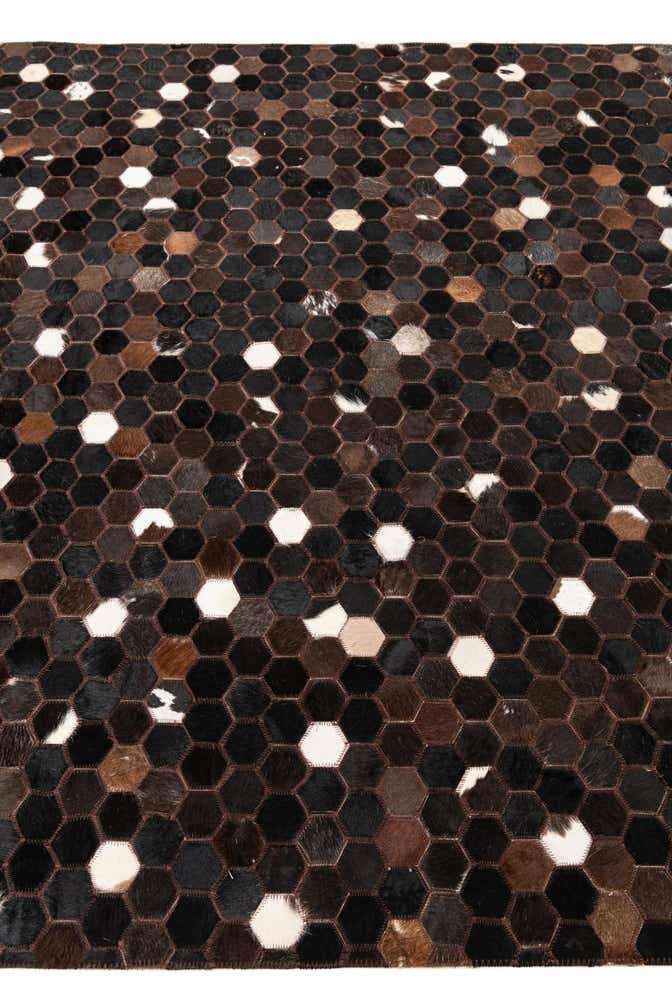 5' 1 x 8' Cowhide Leather Rug