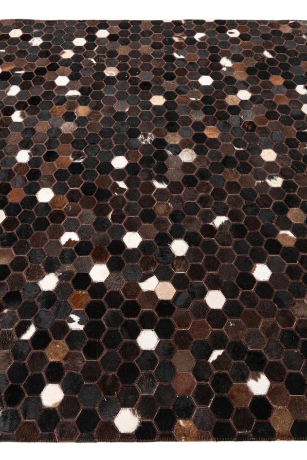 Detail image of 5' 1 x 8' Cowhide Leather Rug