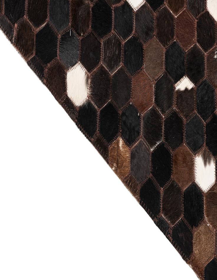 Detail image of 5' 1 x 8' Cowhide Leather Rug