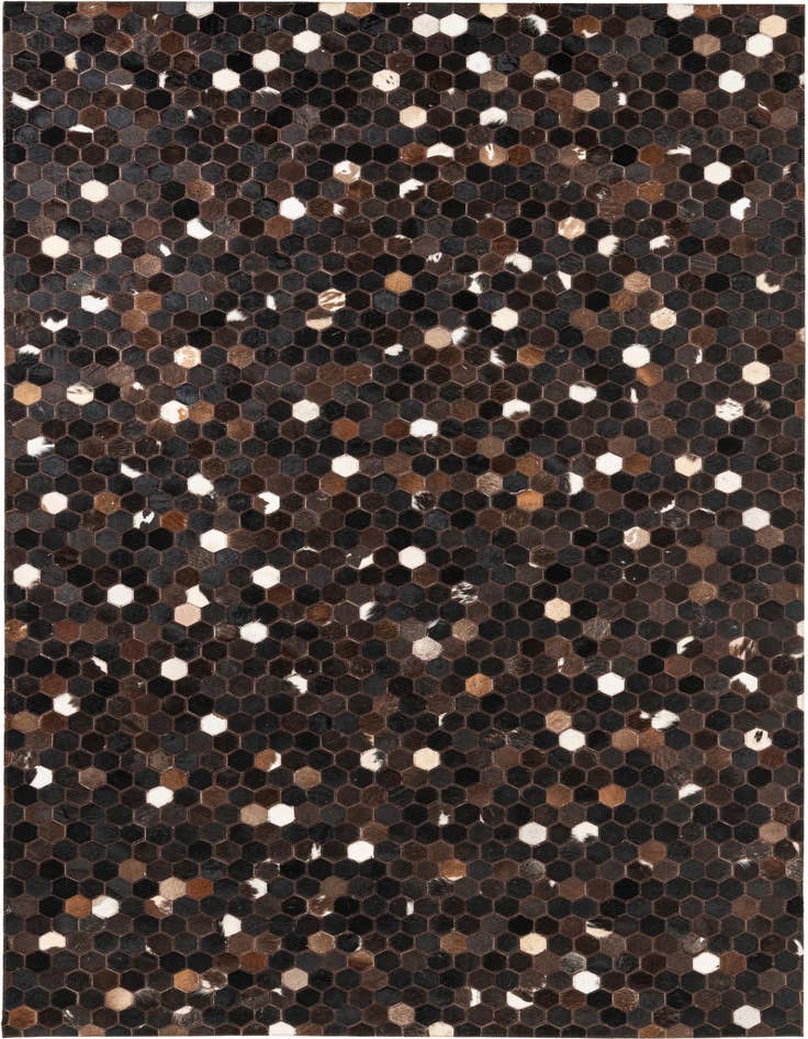 Detail image of 5' 1 x 8' Cowhide Leather Rug