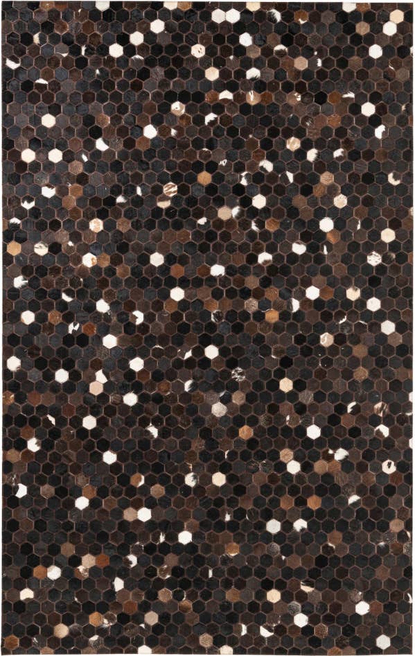 Detail image of 5' 1 x 8' Cowhide Leather Rug