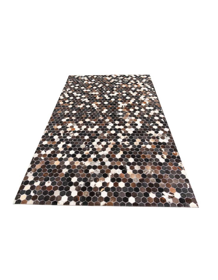 Detail image of 5' x 7' 10 Cowhide Leather Rug