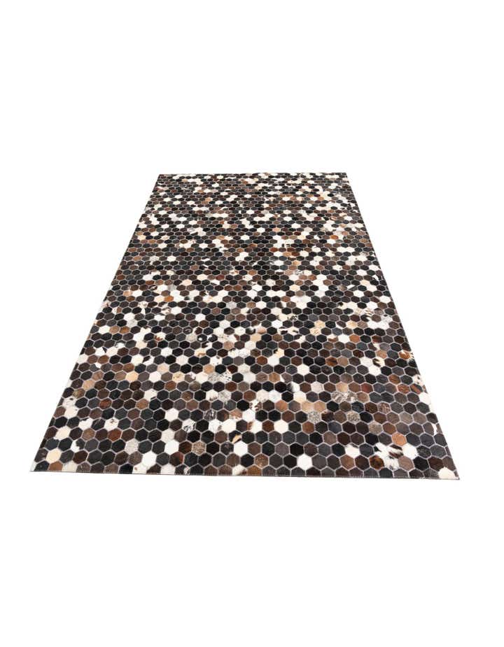 5' x 7' 10 Cowhide Leather Rug