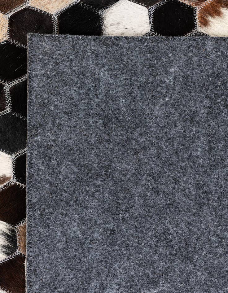 Detail image of 5' x 7' 10 Cowhide Leather Rug