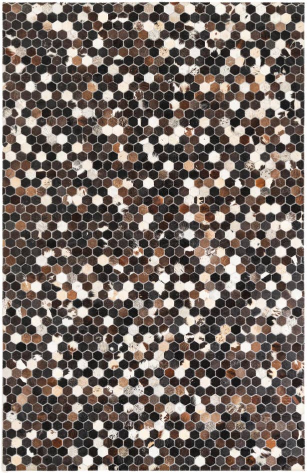Detail image of 5' x 7' 10 Cowhide Leather Rug