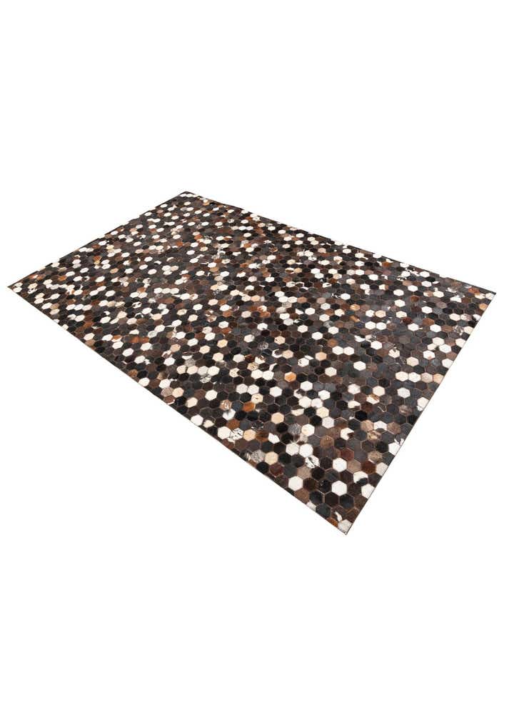 5' x 7' 10 Cowhide Leather Rug