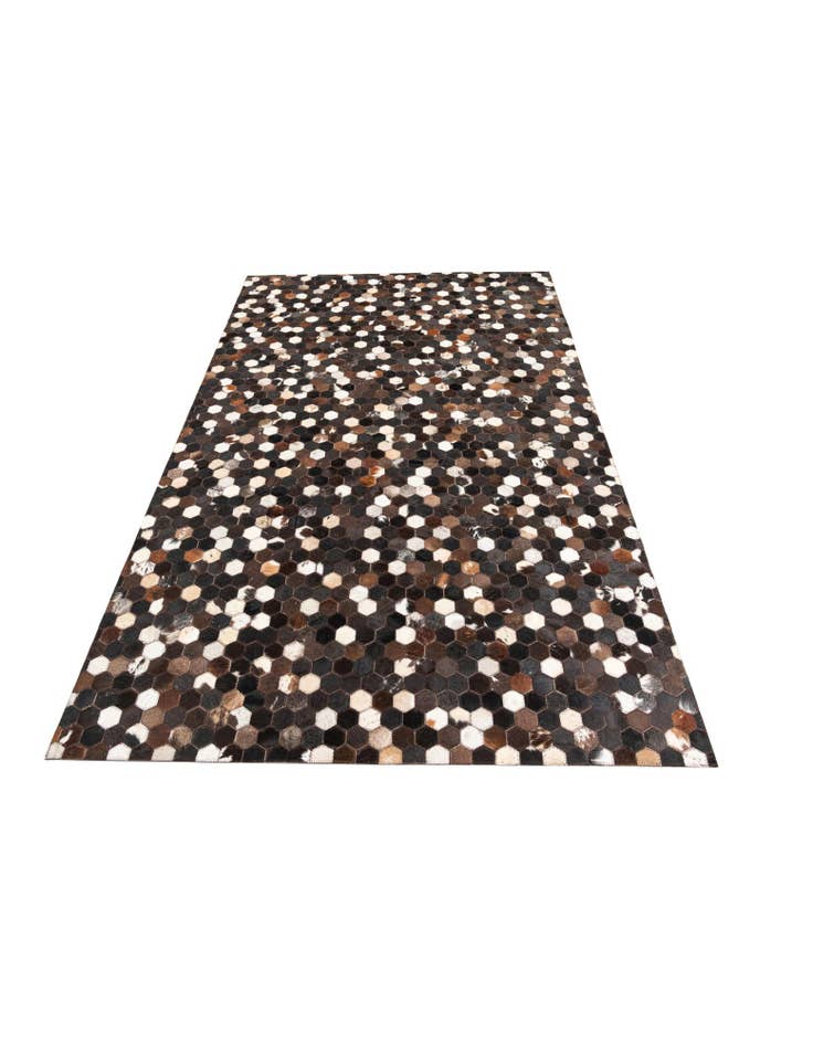 Detail image of 5' x 7' 10 Cowhide Leather Rug