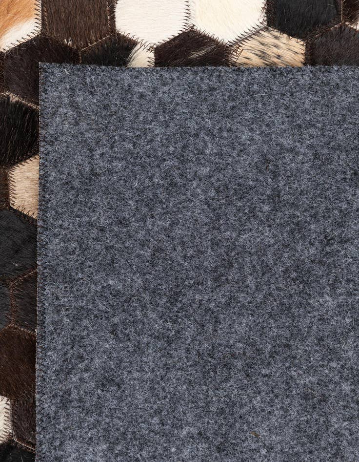 Detail image of 5' x 7' 10 Cowhide Leather Rug