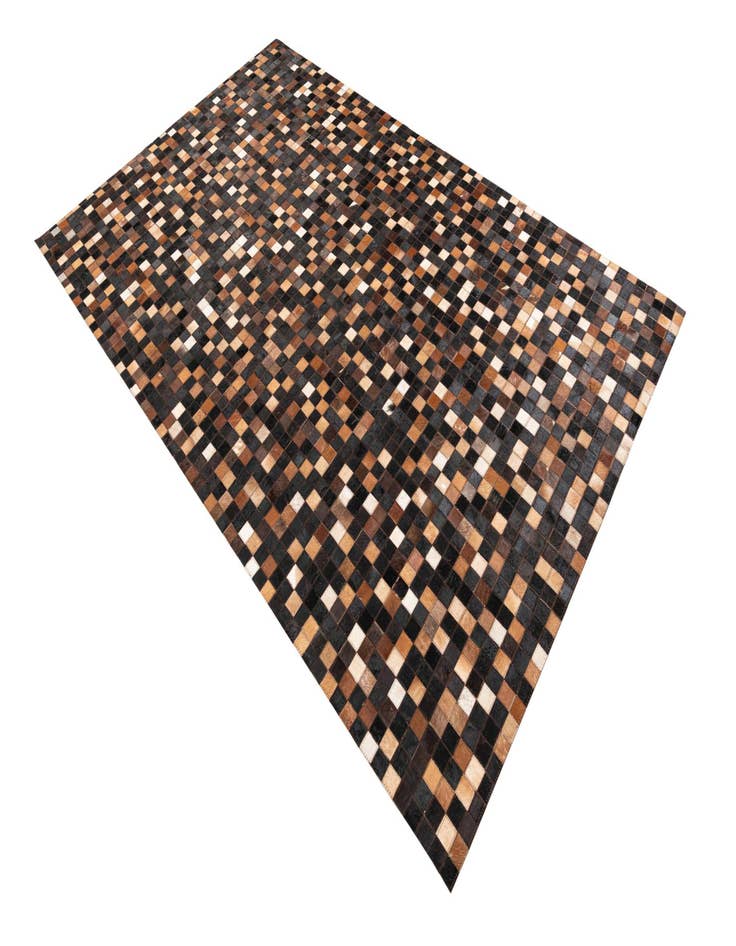 Detail image of 5' 1 x 8' Cowhide Leather Rug