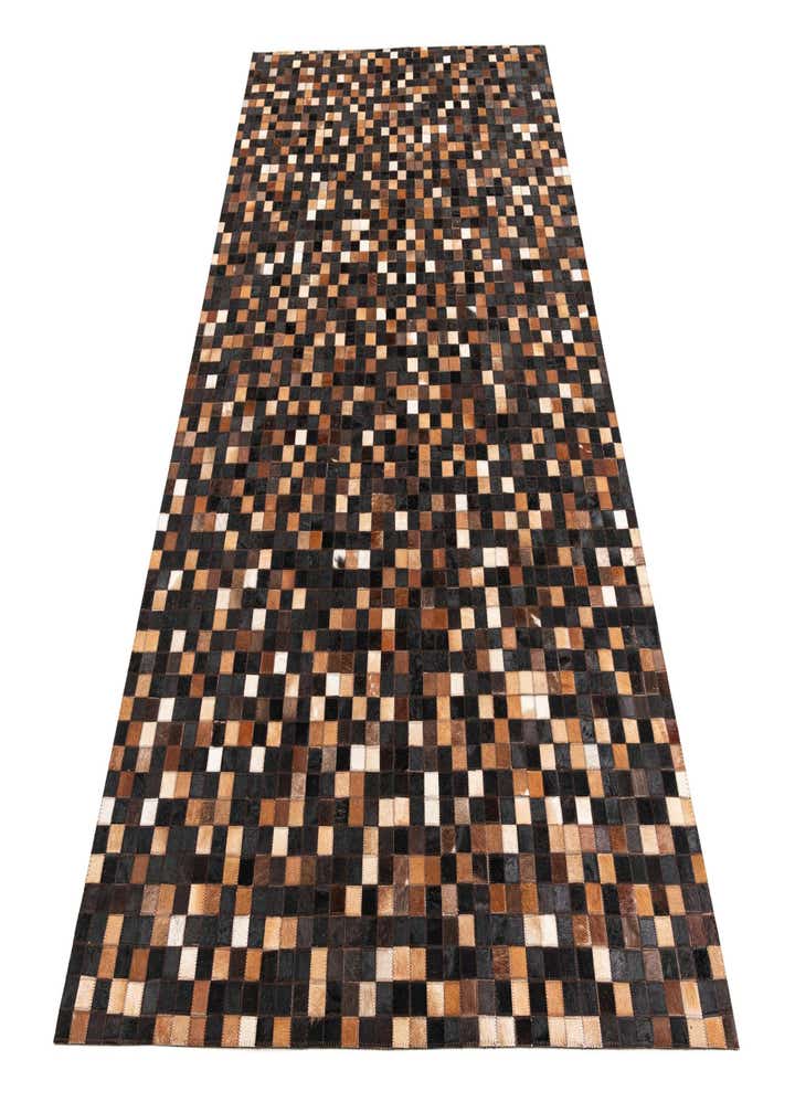 5' 1 x 8' Cowhide Leather Rug