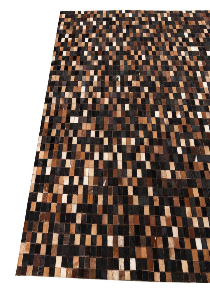 5' 1 x 8' Cowhide Leather Rug