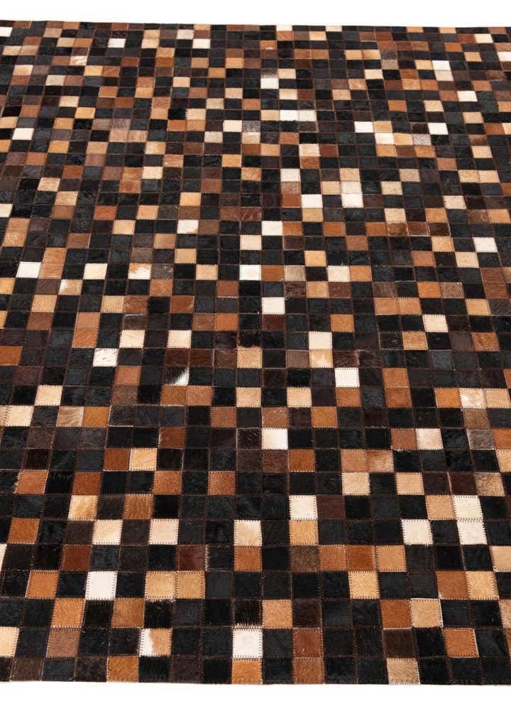 5' 1 x 8' Cowhide Leather Rug