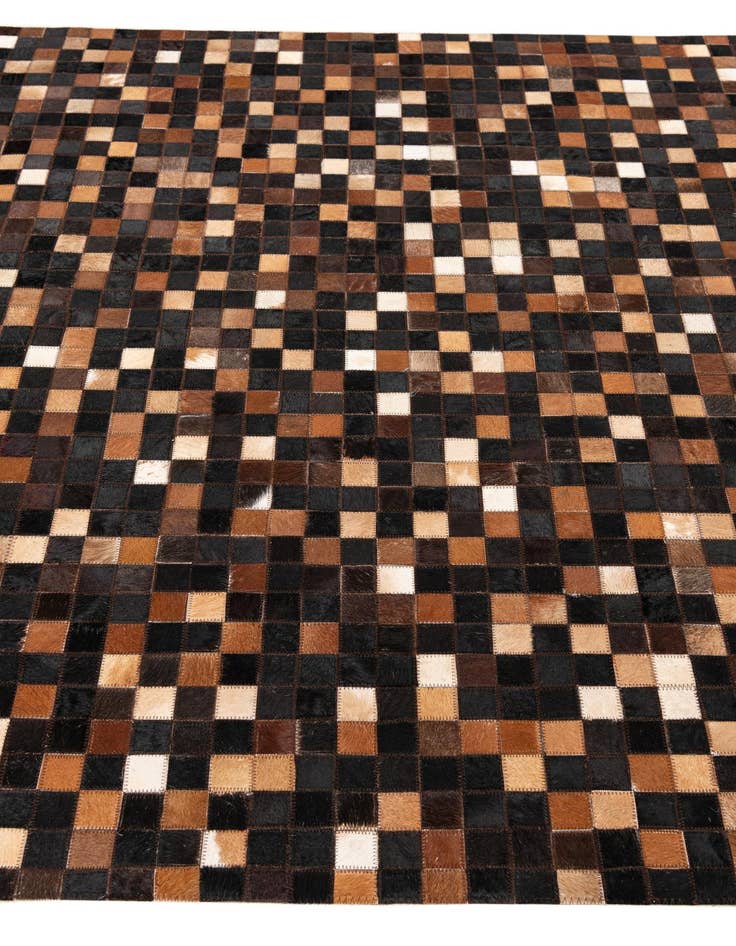 Detail image of 5' 1 x 8' Cowhide Leather Rug