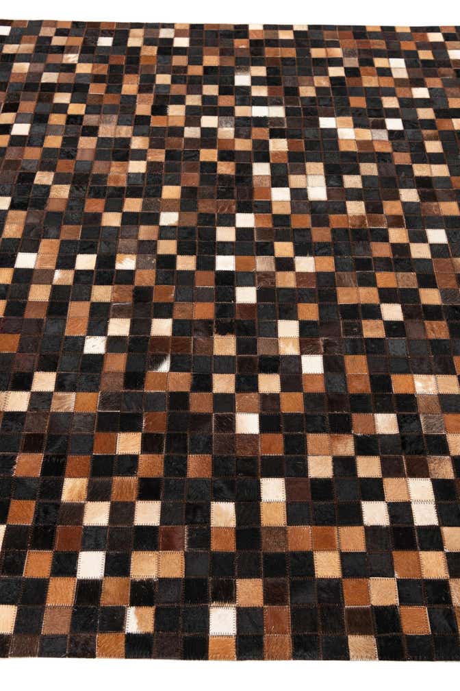 5' 1 x 8' Cowhide Leather Rug