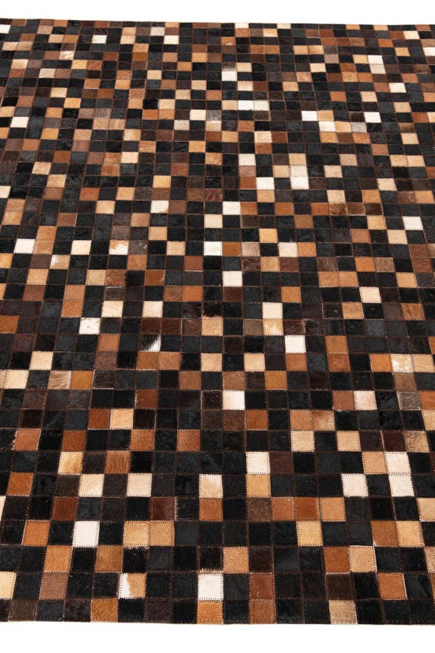 Detail image of 5' 1 x 8' Cowhide Leather Rug