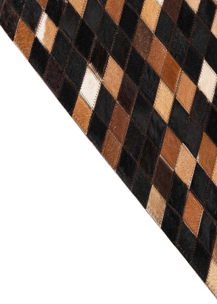 5' 1 x 8' Cowhide Leather Rug