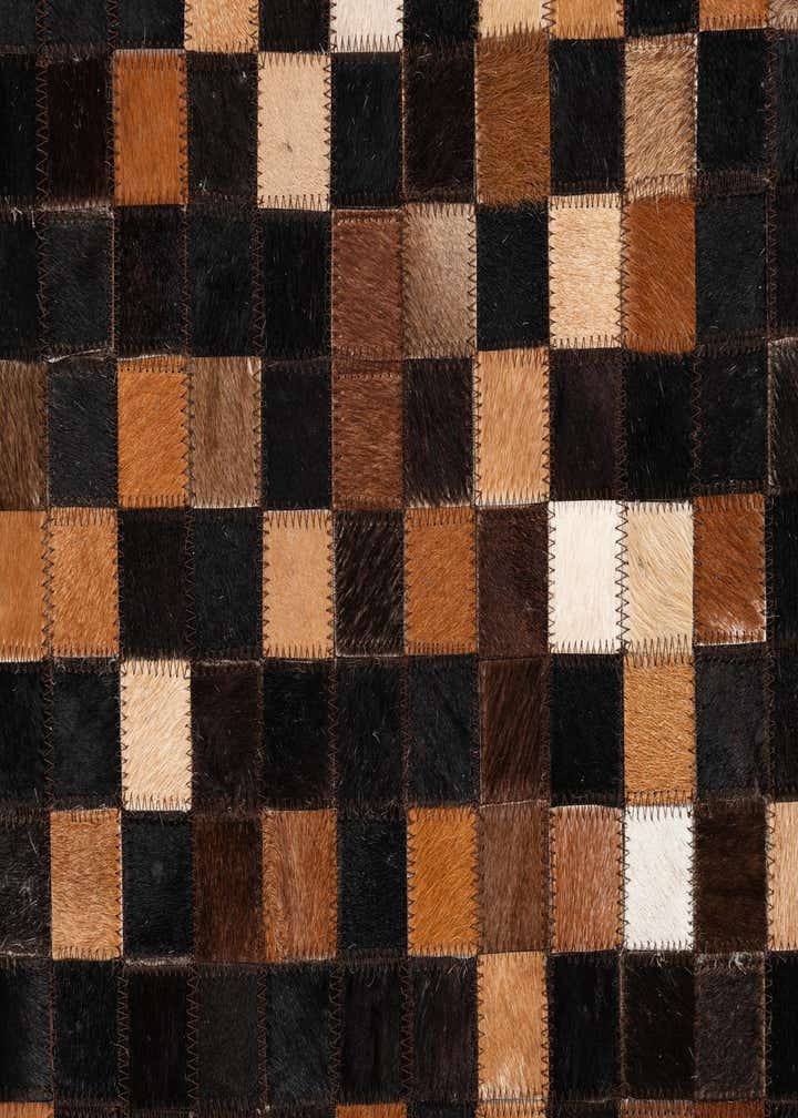 5' 1 x 8' Cowhide Leather Rug
