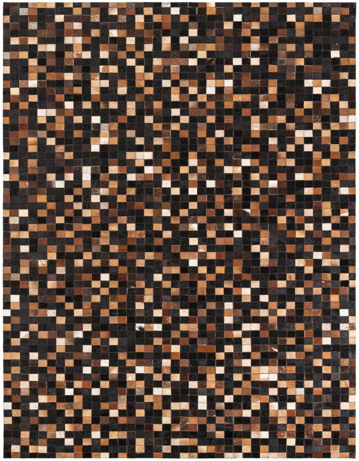 Detail image of 5' 1 x 8' Cowhide Leather Rug