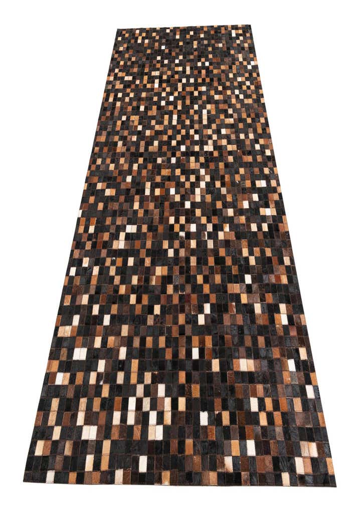5' 1 x 8' 1 Cowhide Leather Rug