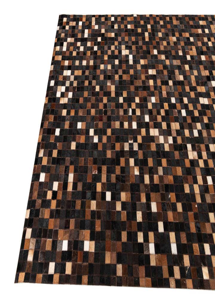 5' 1 x 8' 1 Cowhide Leather Rug
