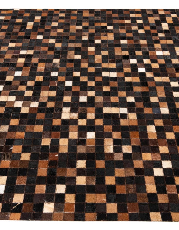 Detail image of 5' 1 x 8' 1 Cowhide Leather Rug