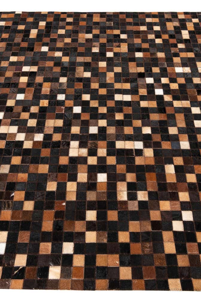 5' 1 x 8' 1 Cowhide Leather Rug