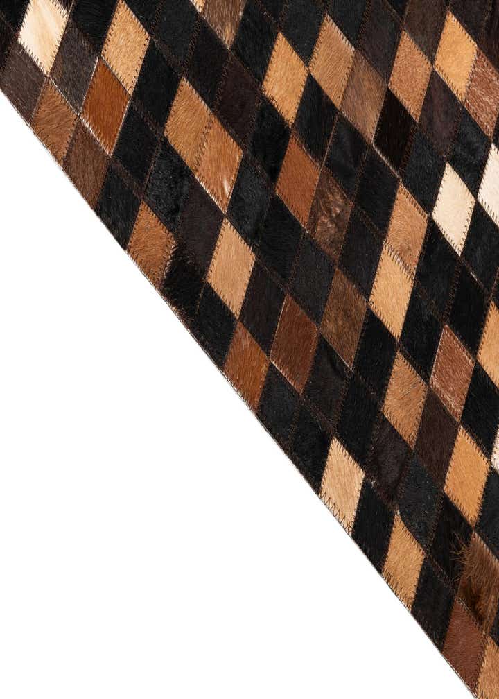 5' 1 x 8' 1 Cowhide Leather Rug