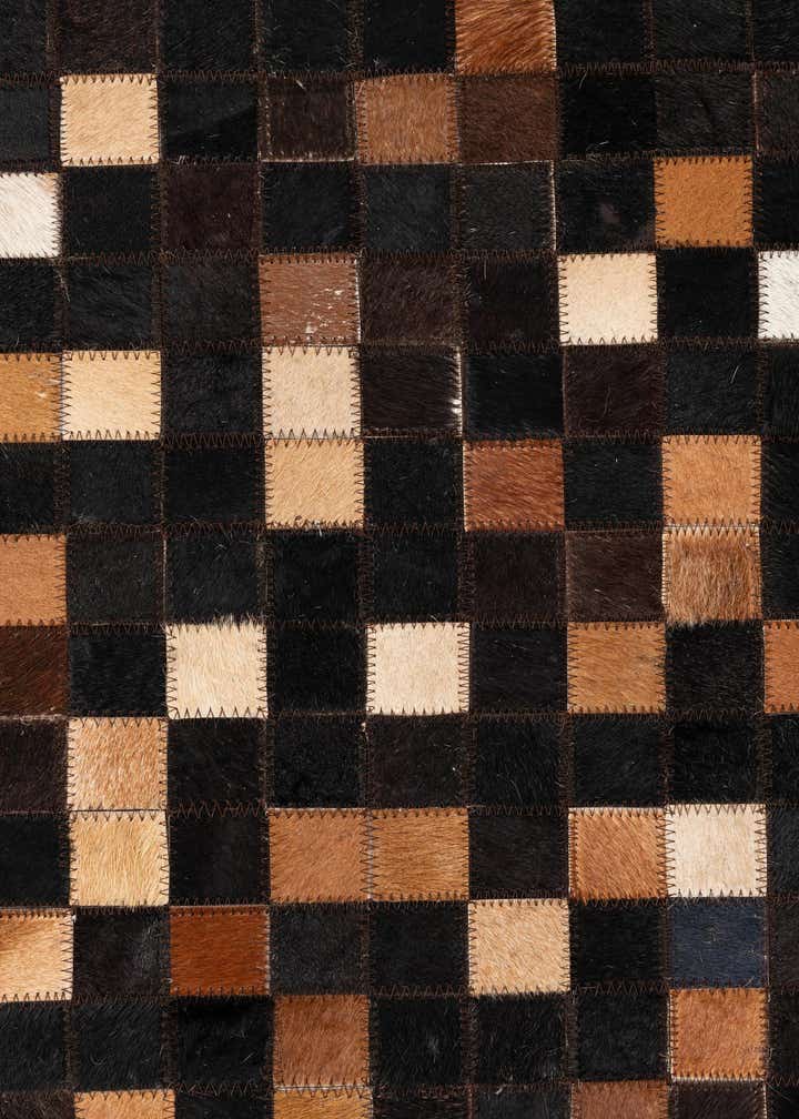 5' 1 x 8' 1 Cowhide Leather Rug