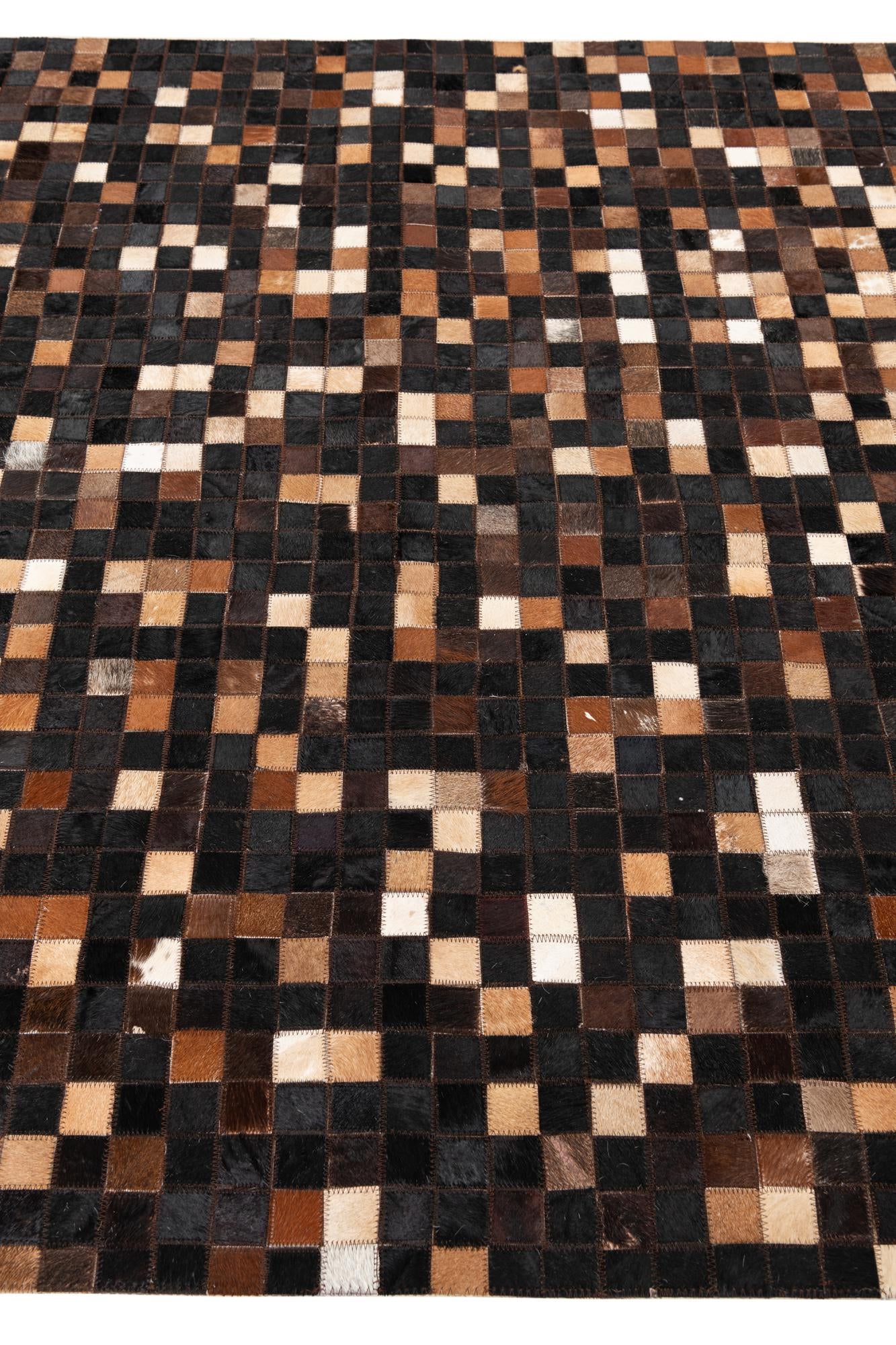 5' x 8' Cowhide Leather Rug