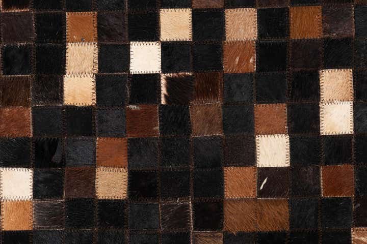 5' x 8' Cowhide Leather Rug