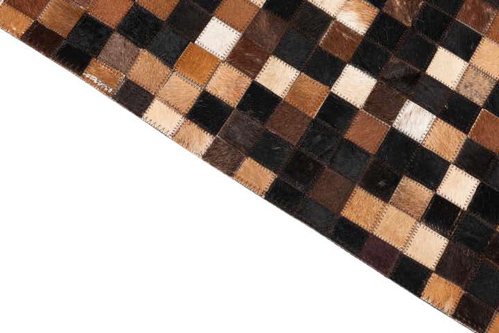 5' x 8' Cowhide Leather Rug