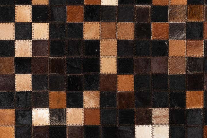 5' x 8' Cowhide Leather Rug