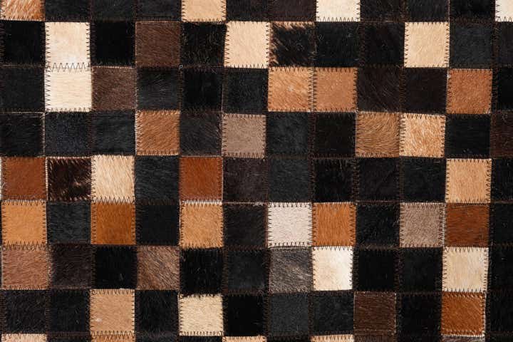 5' x 8' Cowhide Leather Rug