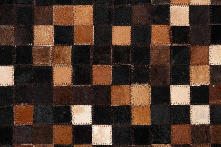 5' x 8' Cowhide Leather Rug