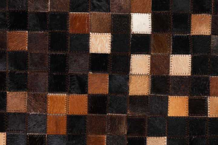 5' x 8' Cowhide Leather Rug