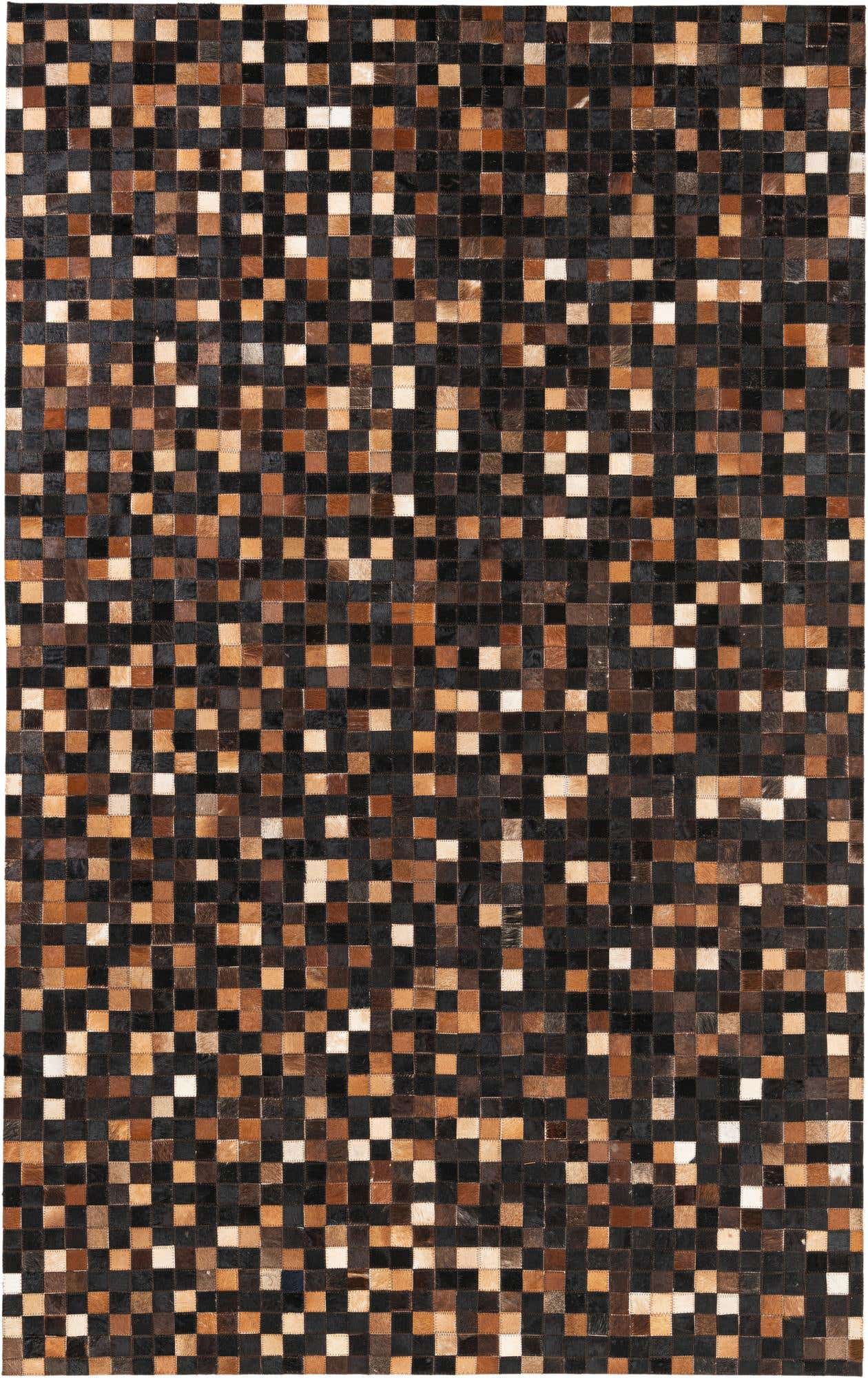 5' x 8' Cowhide Leather Rug