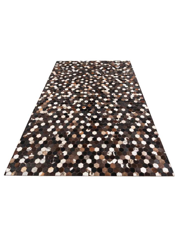 5' 2 x 8' Cowhide Leather Rug