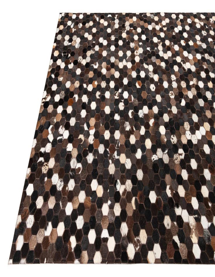 Detail image of 5' 2 x 8' Cowhide Leather Rug