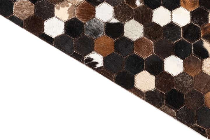 5' 2 x 8' Cowhide Leather Rug